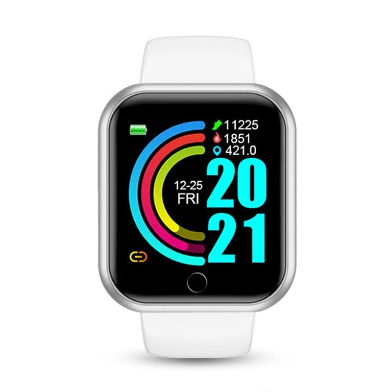 Reloj inteligente de fitness digital Y68 con control de música y alarma