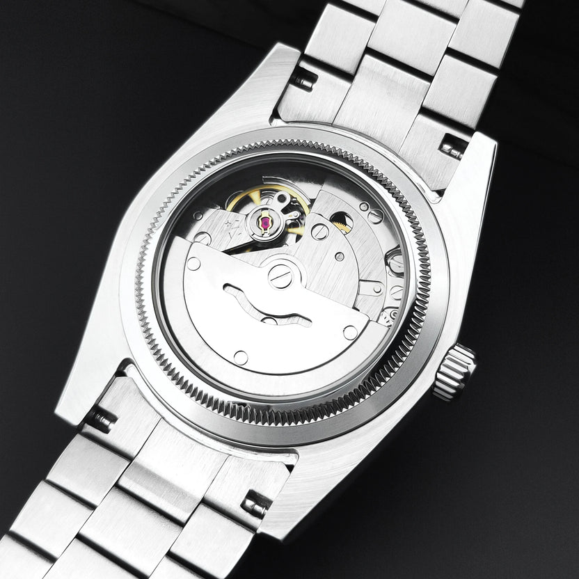 Męski zegarek mechaniczny 36/39 mm z nowym czarnym cyferblatem, luksusowy, mechanizm NH36/St1644, szkło szafirowe, wodoszczelność 10 BAR