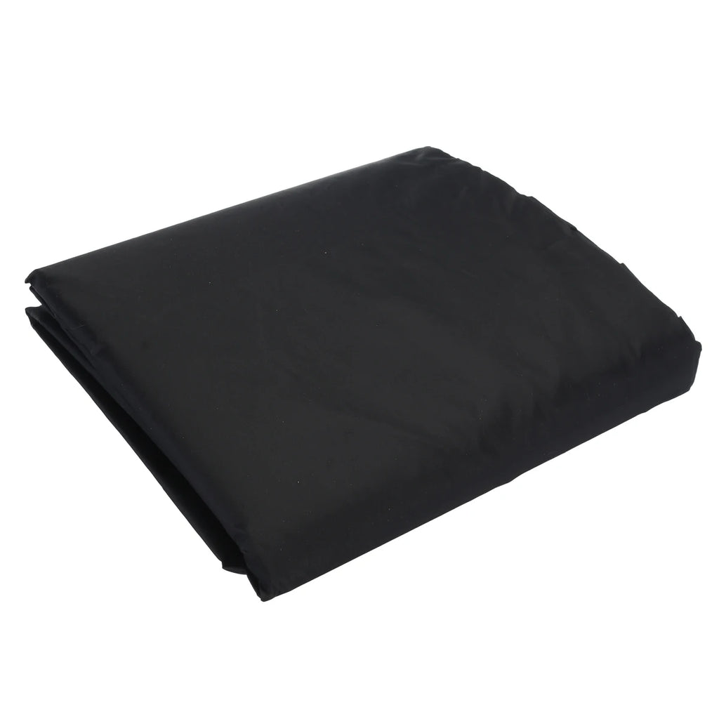 Black Waterproof Patio Fire Pit Cover Round Table Cover Round BBQ Accessories Grill Cover Anti-Uv Dust Rain Barbecue Supplies
