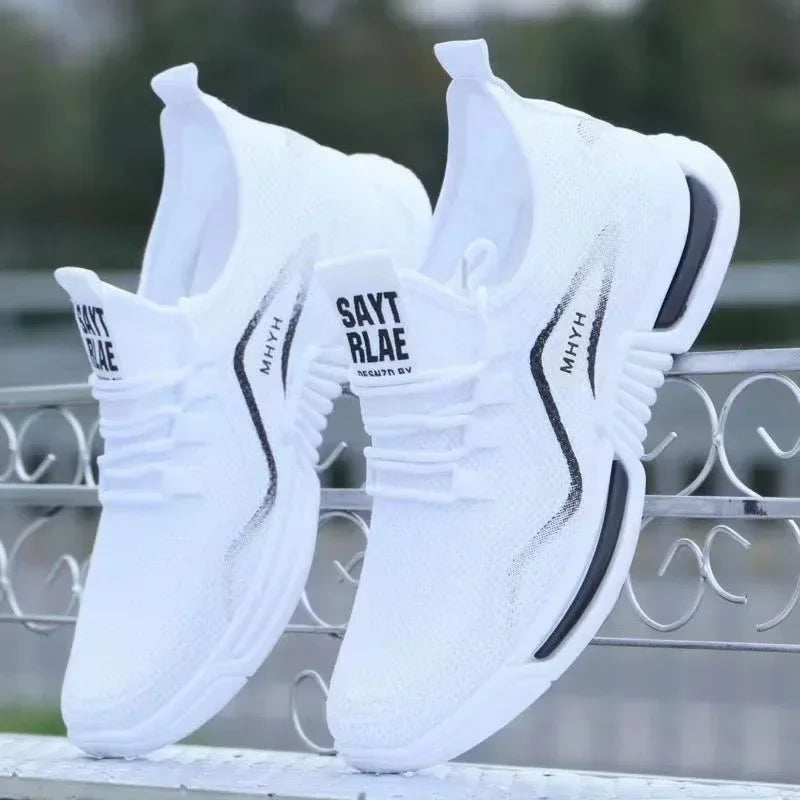 Zapatos de hombre, zapatillas deportivas sin cordones, deportivas de moda para hombre, calzado deportivo para correr, transpirables para gimnasio, entrenamiento, tenis, antideslizantes para ejercicio
