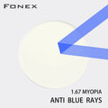 Customized 1.56 1.61 1.67 Anti Blue Light Optical Prescription CR-39 Resin Aspheric Glasses Lens Myopia Hyperopia Presbyopia