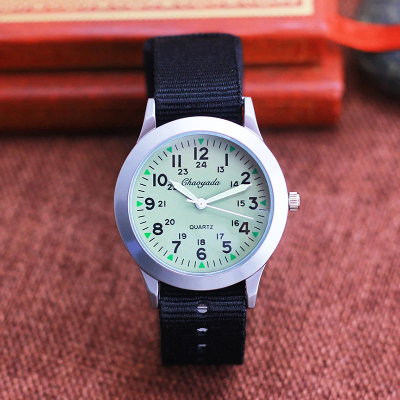 Relojes de marca famosa Chaoyada 2026 de alta calidad, a la moda,  para niños, niñas, estudiantes, hombres, de lona, transpirables y resistentes al sudor, 24 horas.