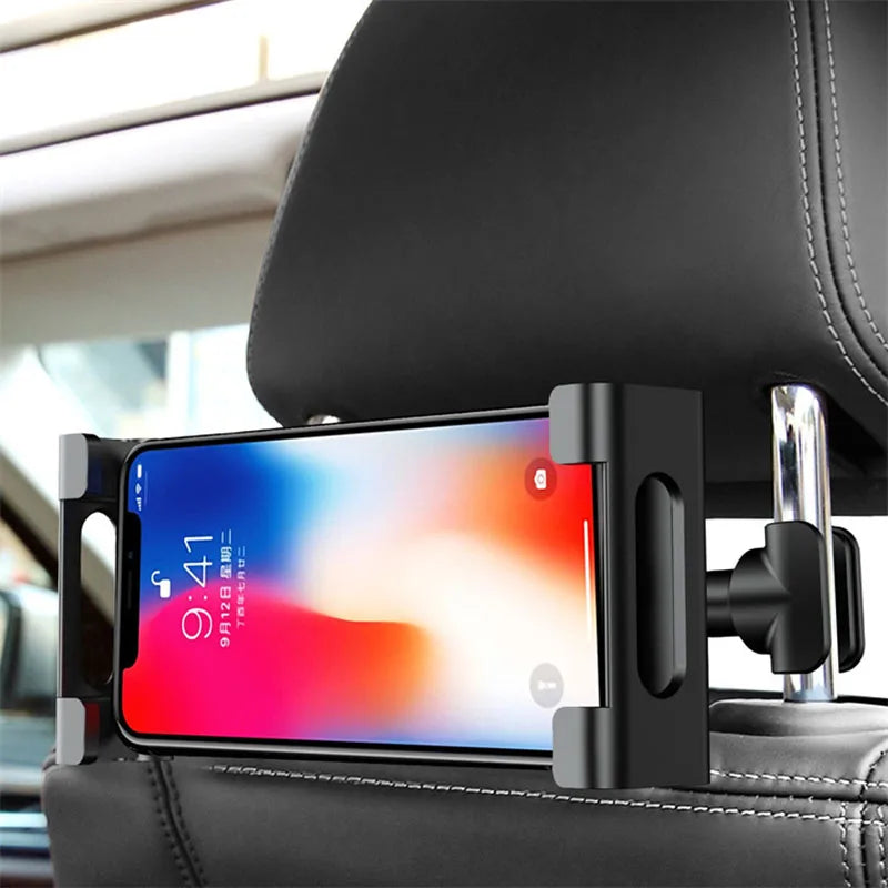 Soporte telescópico de aleación de aluminio para teléfono y tableta para el respaldo del asiento del coche