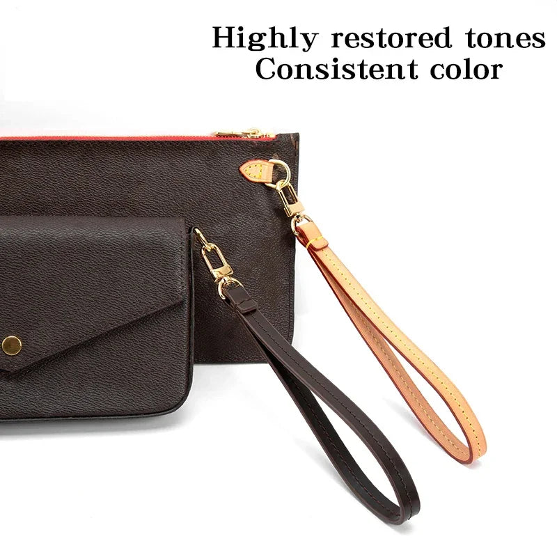 Pasek na nadgarstek CRAZYSMITH do torebki LV POCHETTE TO-GO, uchwyt 21 cm, długi pasek do kopertówki, akcesoria do torebek