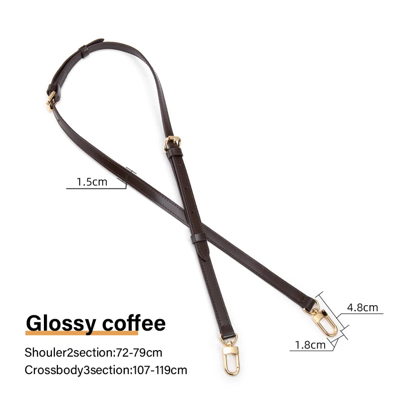 CRAZYSMITH Bag Strap for LV Speedy Shoulder Straps Genuine Leather Long Replacement Adjustable Crossbody Belts Bag Accessories