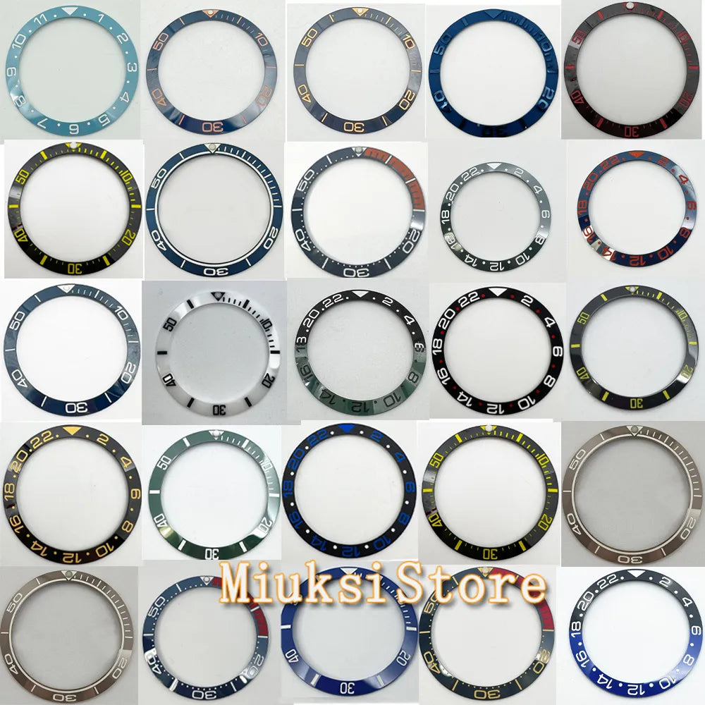 38mm Black Blue White Green Ceramic Bezel Insert for 40mm Submariner Automatic Men's Watch