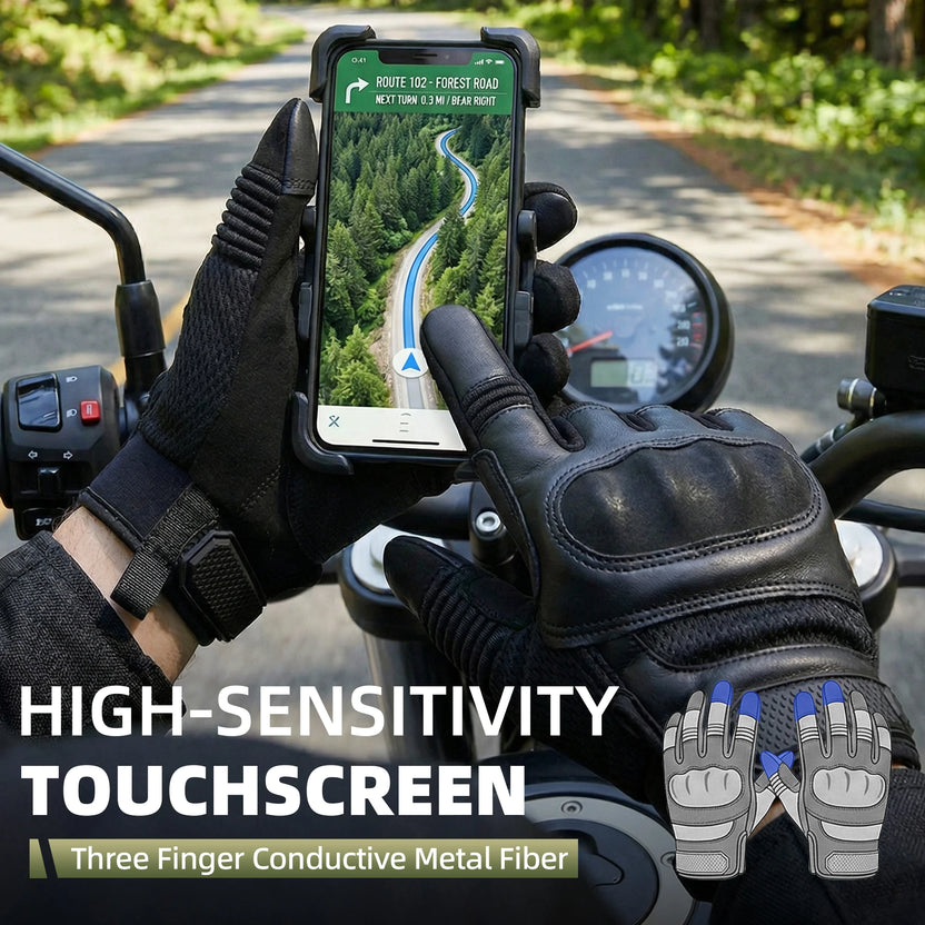 Guantes tácticos de dedos completos de piel sintética para airsoft, combate, paintball, trabajo, ciclismo, pantalla táctil, antideslizantes, equipo de protección para hombre