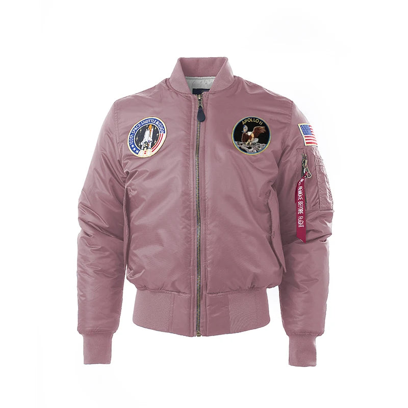 Apollo Winter Thick US Air Force Pilot Flight Bomber Jacket Ma-1 Reversible Padding Custom Available Oem Factory Puffer for Me
