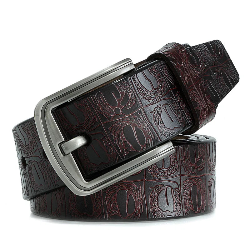 New Product Brand Luxury Design Pin Buckle Genuine Leather Cowhide Belt Jeans Belts for Men Business Cowboy Belts Hot Sale