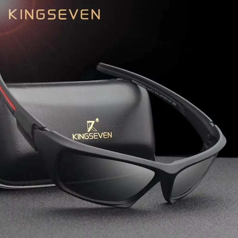KINGSEVEN Modne polaryzacyjne okulary przeciwsłoneczne UV400 męskie do jazdy na rowerze luksusowa marka designerskie vintage okulary do jazdy gogle przeciwsłoneczne