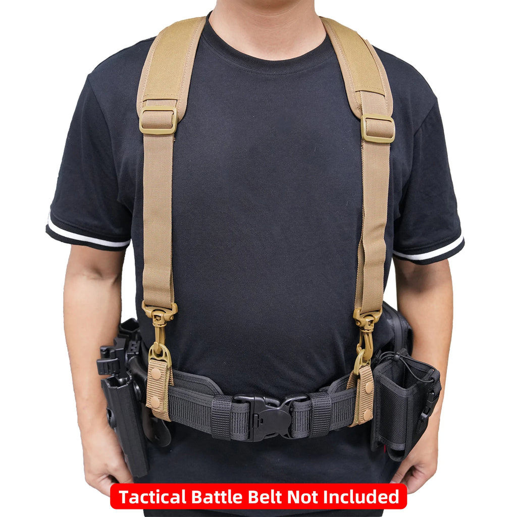 MeloTough Tactical Suspenders 1.5 Inch Polyester Duty Belt Support