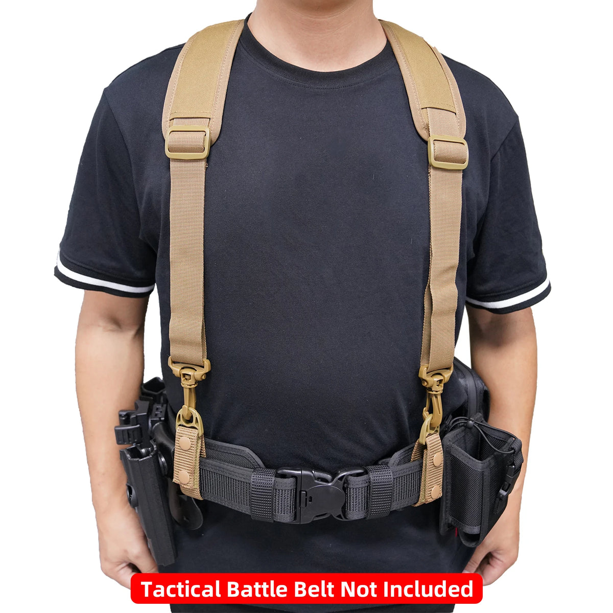MeloTough Tactical Suspenders 1.5 Inch Polyester Duty Belt Support