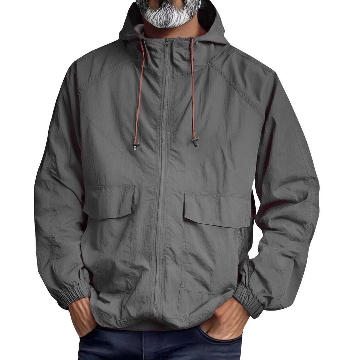 Lightweight Unisex Waterproof Windbreaker Jacket with Hood UPF 50+