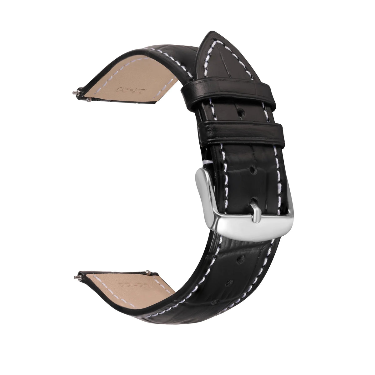 Correa de reloj UTHAI Z20 con patrón de cocodrilo, 14 mm, 16 mm, 18 mm, 20 mm, 22 mm, 24 mm, con hebilla de metal plateado, correa para reloj de mujer y hombre