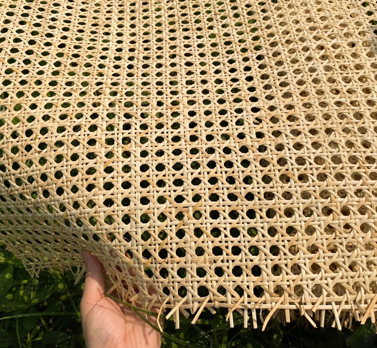 Natural Rattan Cane Webbing Roll 55-70cm Width for Caning Projects
