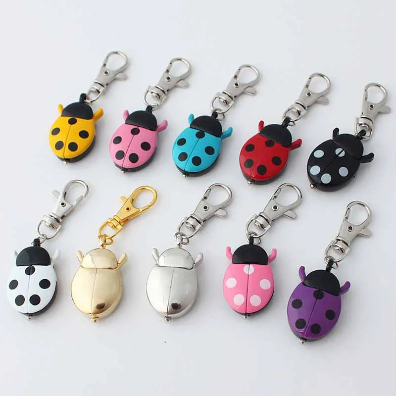 Pop Stainless Steel Quartz Pocket Watch Cute Key Ring Chain New Gift New Ladybug Birthday Party Gifts