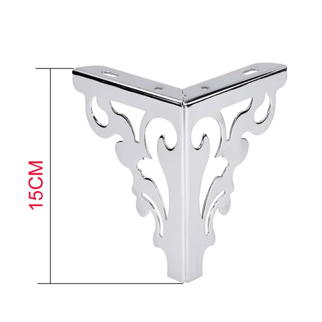 4Pcs/Set Metal Polished Sofa Chair Legs 15/12cm Modern Hollow Patten Table Cabinet Bed Feet Furniture Accessories