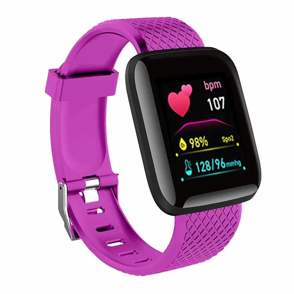 Novedad 2024 Smartwatch multifunción para niños, hombres y mujeres, recordatorio de mensajes, control de música, deporte, pasos, calorías, reloj inteligente 116 con despertador