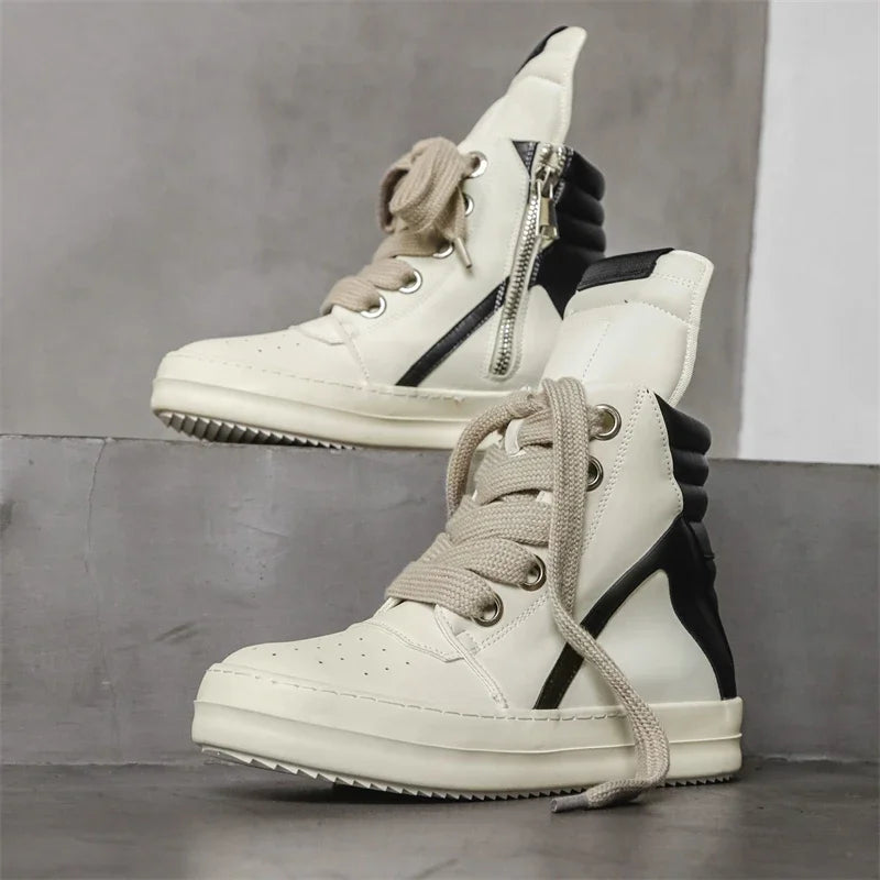 AB Men's Street Style Winter Ankle Boots with Height Increase
