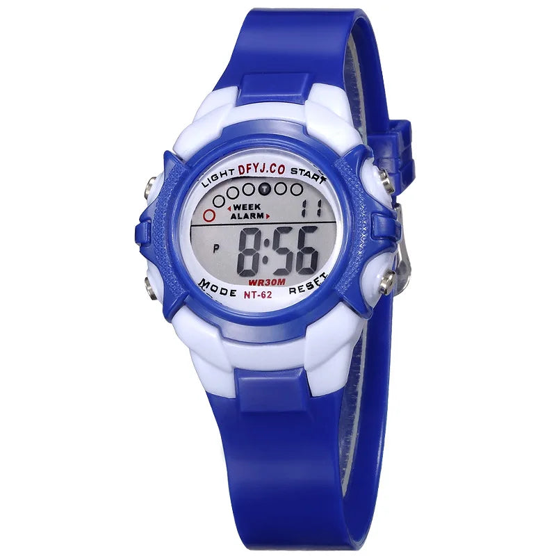Reloj digital para niños, 7 colores LED, resistente al agua, correa de silicona deportiva, regalo para estudiantes de 3 a 10 años, niños y niñas
