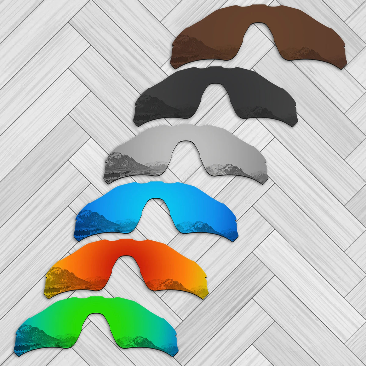 E.O.S. 20+ Optionen Ersatzgläser für Oakley Radar EV Path AF (Asian Fit) OO9275 Sonnenbrille