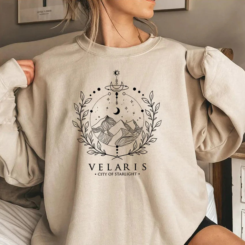 Velaris Sweatshirt a Court of Thorns and Roses Sarah J Maas Hoodie Night Court Sweater Velaris City of Starlight SJM Sweatshirts