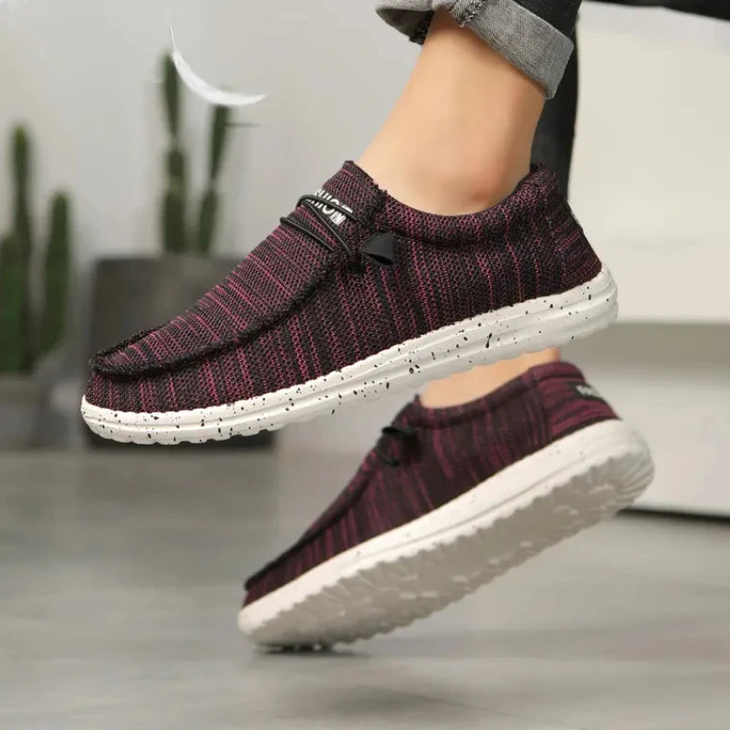 Men's Breathable Boat Shoes 2026 One Foot Shoes Loafers Casual Armor Shoe Lightweight Canvas Lace Up Loafers Zapatos Para Hombre