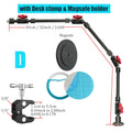 BFOLLOW 32" Aluminum Alloy Magic Arm with Clamp for Camera and Mobile Devices