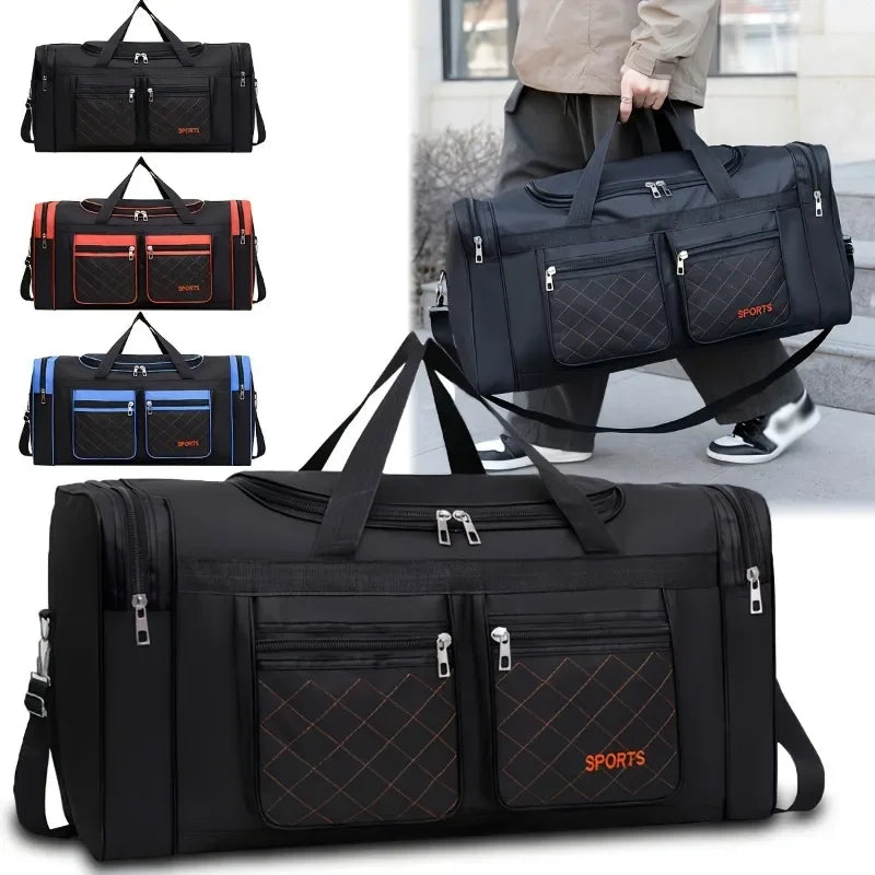 Bolsa de viaje de nailon de gran capacidad con múltiples bolsillos