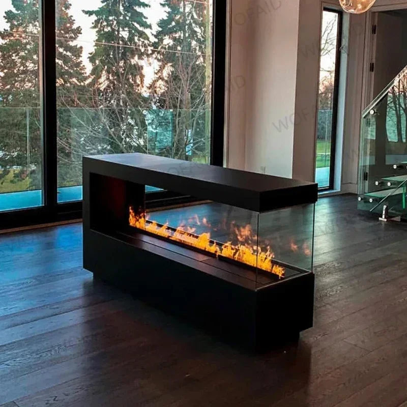 Embedded Simulated Flame Fireplaces Ultra-Thin Home TV Stand Humidifier Fake Fire Electric Fireplace Decoration for Living Room