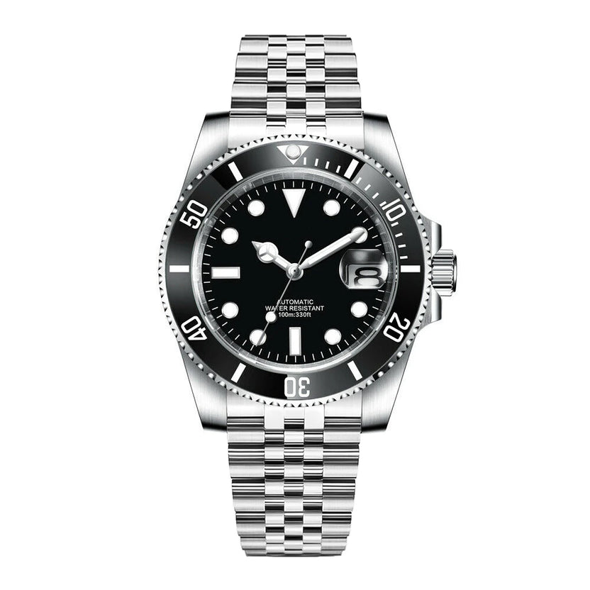 Zegarek nurkowy DIY 40 mm, mechanizm automatyczny NH35, wodoszczelność 10 bar, szafirowe szkło, ceramiczny bezel, męski zegarek elegancki