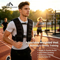Adjustable Double Buckle Weighted Vest for Men, Polyester Fitness Gear