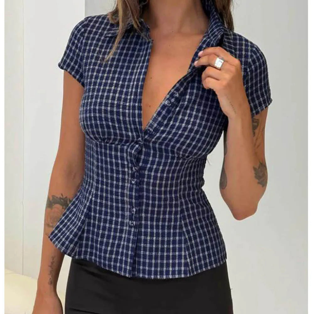 Chemise femme cintrée blanche en coton et polyester