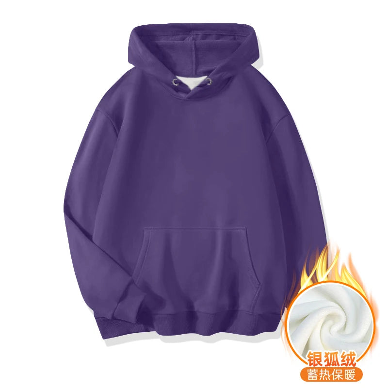 LEGIBLE Autumn Winter Oversize Hoodies Women Pulovers Hooded Thicken Warm Loose Hoodie Women Fleece Hoody Female