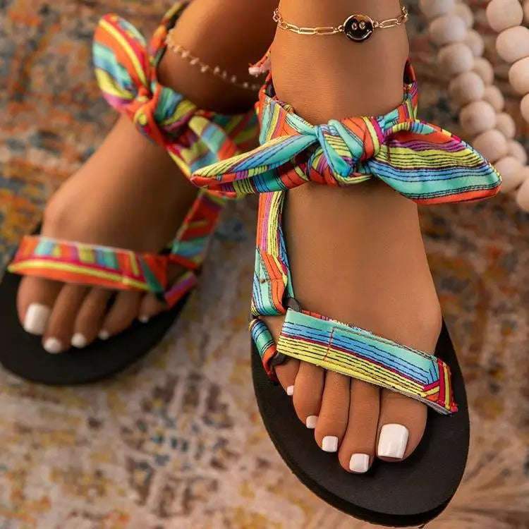 2026 Summer Flat Women's Shoes Foot Beach Sandals Outdoor All-Match Casual Slippers Large Size Women Sandals