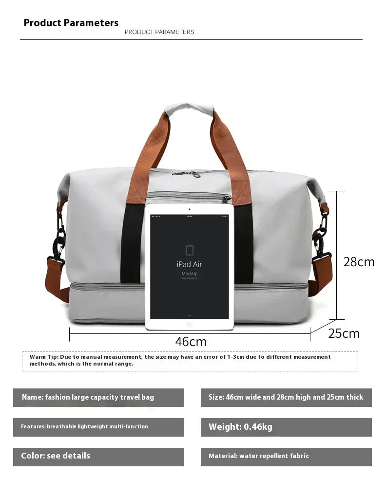 Large Capacity Oxford Travel Gym Bag with Shoulder Strap