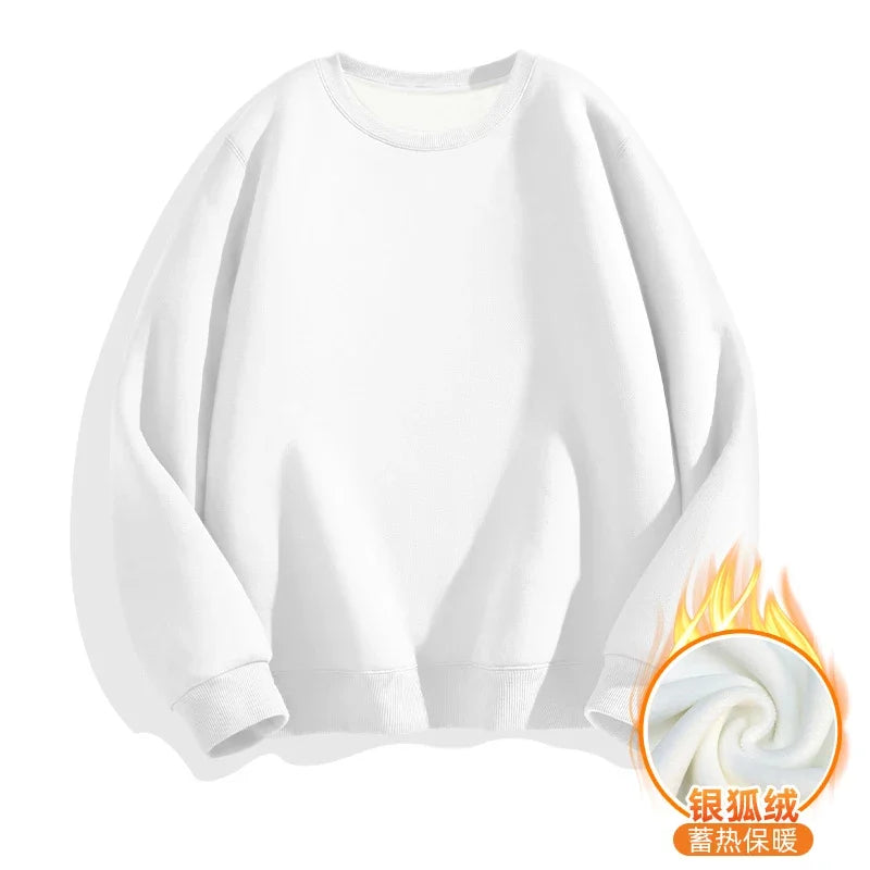 LEGIBLE Autumn Winter Woman's Hoodies Oversize Female Loose Solid Thicken Fleece Warm Women Sweatshirts Lady