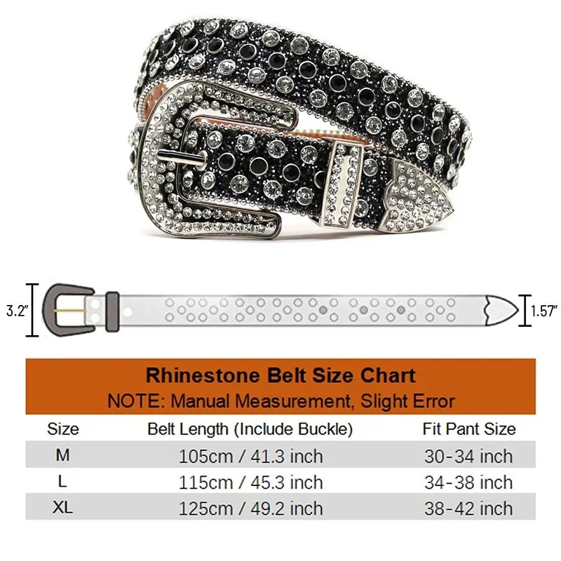 Cinturón de lujo con diamantes de imitación, hebilla de aguja, decorado con cristales, cinturón de strass para mujer, ideal para vaqueros