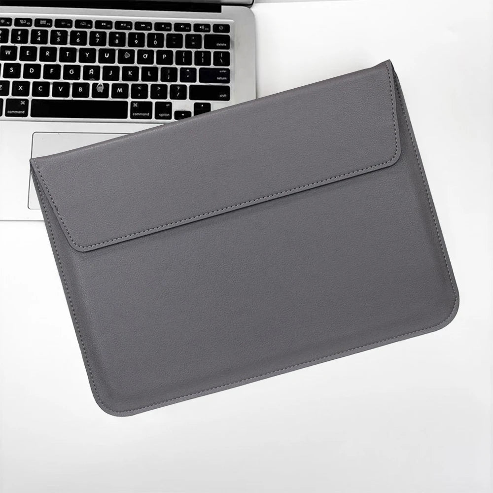 Customized Name PU Leather Men's and Women's Laptop Case Bag 13/15 English Computer Stand Computer Bag