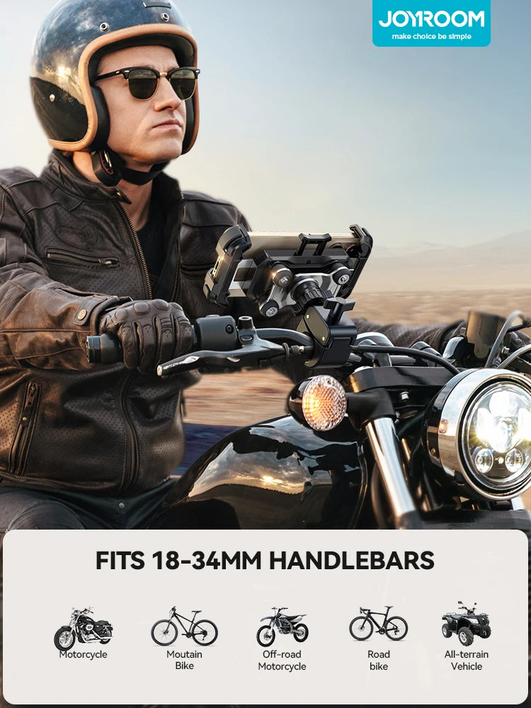 Uchwyt motocyklowy na telefon Joyroom z amortyzacją drgań do telefonów 4,7-7 cali