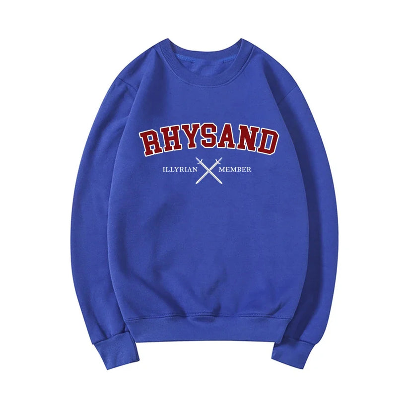 Rhysand ACOTAR Sweatshirt Feyre and Rhysand Hoodies Velaris Sweatshirt SJM Illyrian Member Pullover Bookish Hoodie Women Clothes