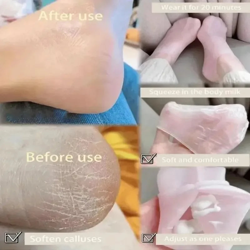 Moisturizing Silicone Foot Socks for Dry And Cracked Feet Women's Comfortable Moisturizing Socks Featuring Deep Moisture Therapy