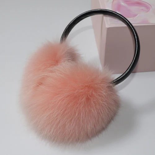 Real Fox Raccoon Fur Hang Ear Cover Warm Winter Earmuffs Headwear Ear Muffs Earmuffs Cold Ear Warmer Ear Protection Headband