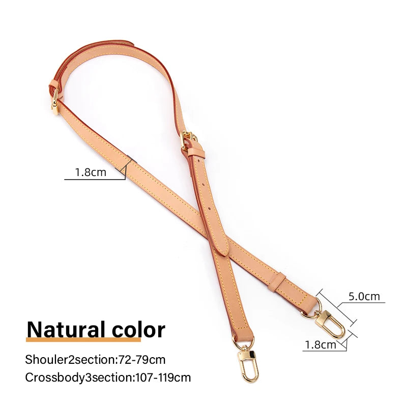 CRAZYSMITH Bag Strap for LV Speedy Shoulder Straps Genuine Leather Long Replacement Adjustable Crossbody Belts Bag Accessories