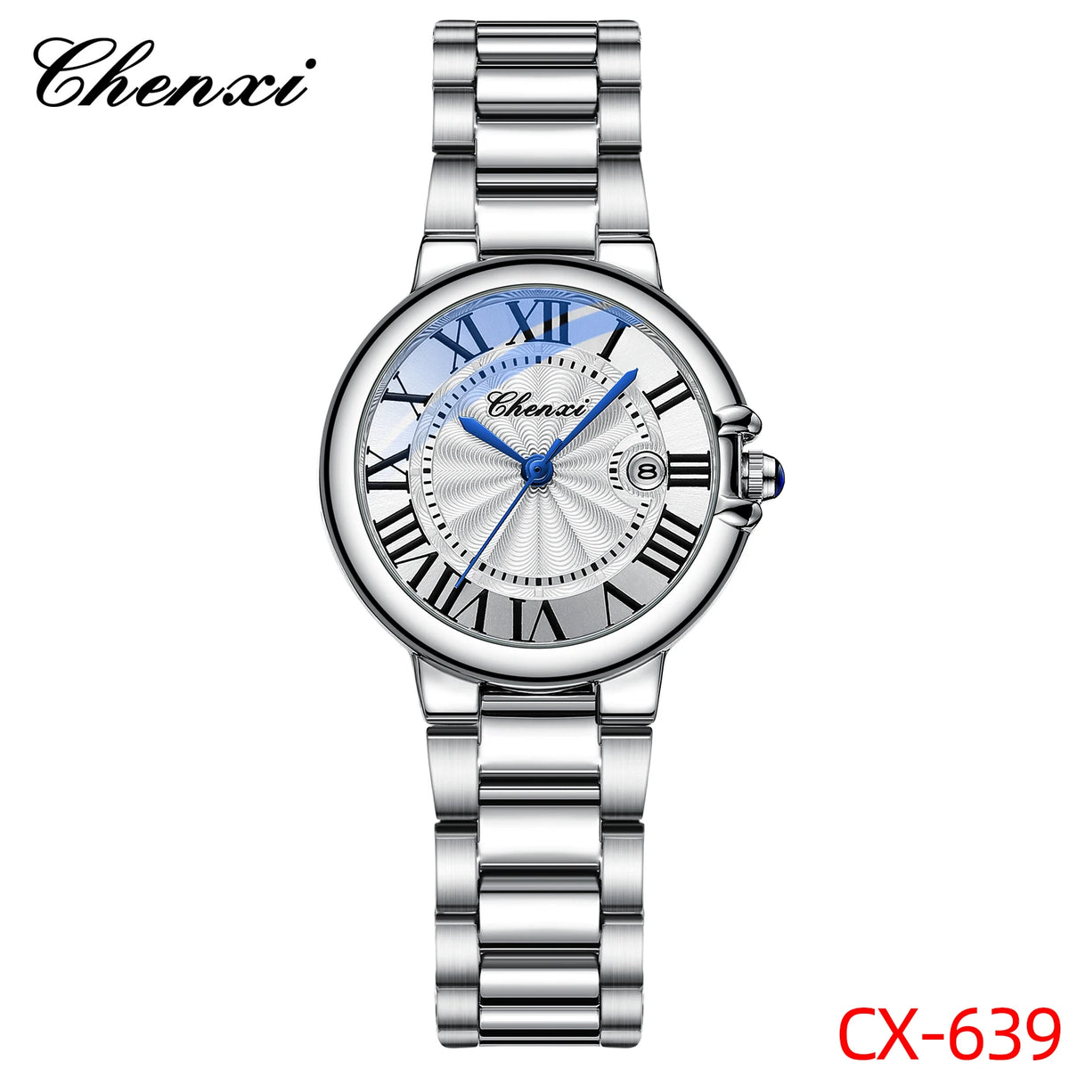 CHENXI Couple Luxury Quartz Wristwatch Stainless Steel Waterproof Luminous Elegant Watch Valentine Gift for Men and Women
