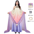 Disfraz de cosplay de Padmé para mujer, vestido largo de poliéster con espalda descubierta