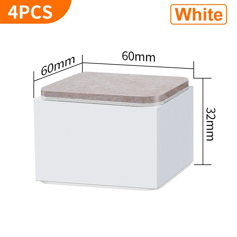 Bed Furniture Square Risers Solid Steel Bed Furniture Post Lifts Protect Floors Anti Scratch Wood and Carpet Surface Heavy Duty