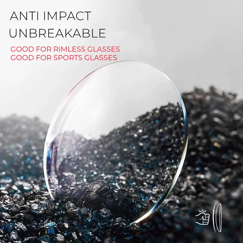 1.591 Index Prescription Polycarbonate Lenses Anti Impact Unbreakable Glasses Good for Sports Use Great Hardness