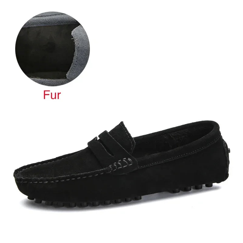 SURGUT Brand Fashion Summer Style Soft Moccasins Men Loafers High Quality Genuine Leather Shoes Men Flats Gommino Driving Shoes