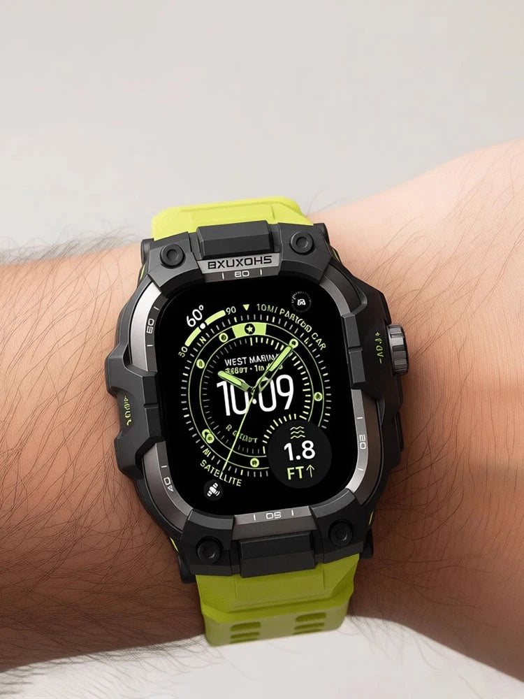 Rugged Case With Band for Apple Watch 49mm 44mm 45mm 46mm